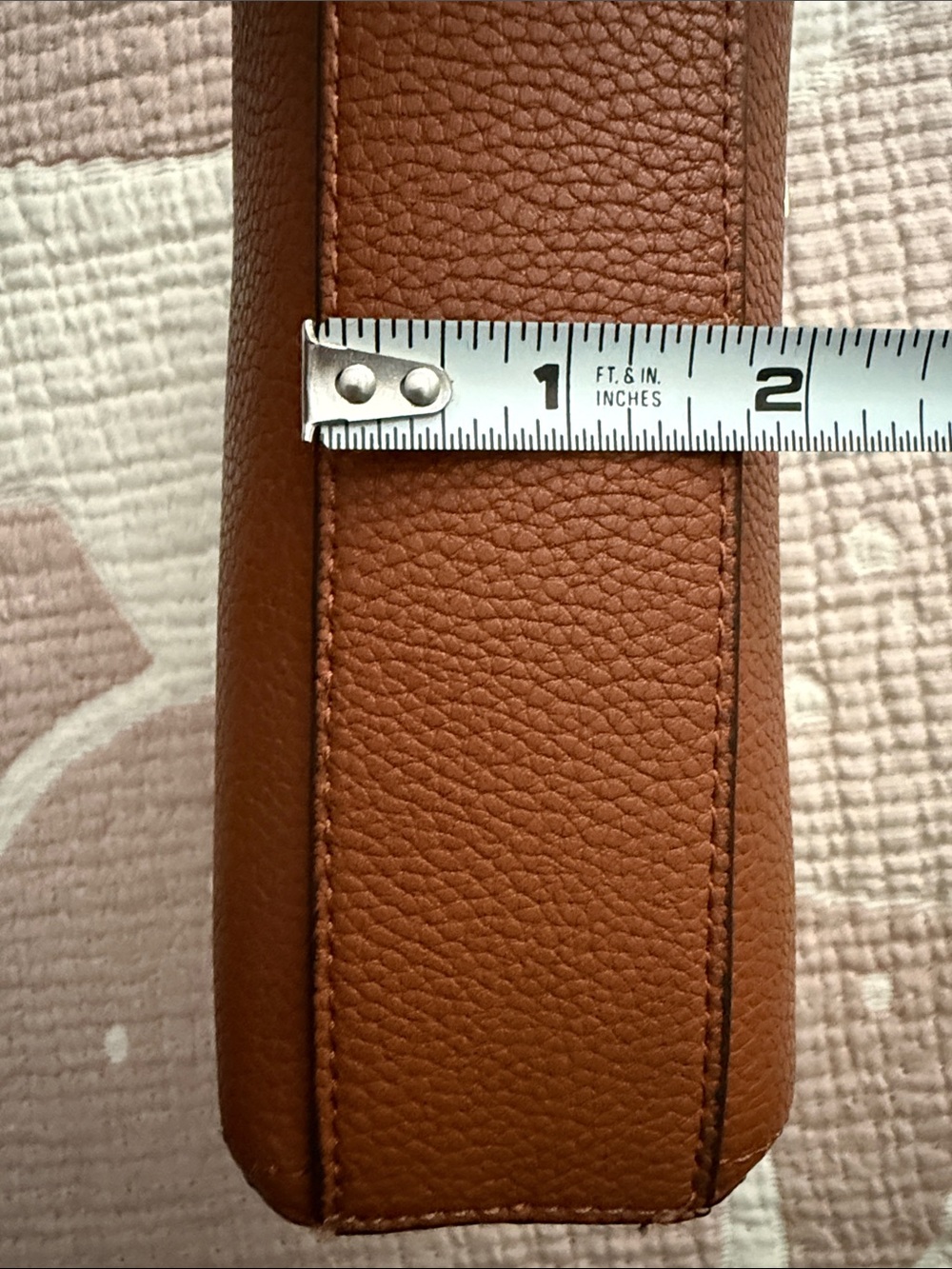 NWT RUSTY-BROWN DOUBLE-ZIPPERED CROSS-BODY PURSE - Picture 12 of 14
